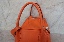 Load image into Gallery viewer, HERMES LINDY 30 Clemence leather Orange □M Engraving Shoulder bag 700030155