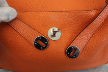 Load image into Gallery viewer, HERMES LINDY 30 Clemence leather Orange □M Engraving Shoulder bag 700030155