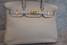 Load image into Gallery viewer, HERMES BIRKIN 30 Clemence leather Beton A Engraving Hand bag 700010118