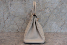 Load image into Gallery viewer, HERMES BIRKIN 30 Clemence leather Beton A Engraving Hand bag 700010118