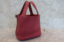将图片加载到图库查看器,HERMES PICOTIN LOCK PM Clemence leather Ruby □R刻印 Hand bag 800090148