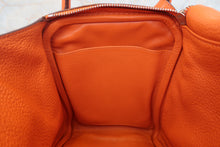 Load image into Gallery viewer, HERMES LINDY 30 Clemence leather Orange □M Engraving Shoulder bag 700030155