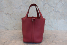 将图片加载到图库查看器,HERMES PICOTIN LOCK PM Clemence leather Ruby □R刻印 Hand bag 800090148