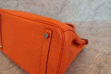 Load image into Gallery viewer, HERMES BIRKIN 30 Clemence leather Orange □H Engraving Hand bag 700100094
