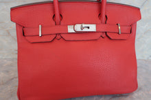 Load image into Gallery viewer, HERMES BIRKIN 30 Clemence leather Rouge casaque □R Engraving Hand bag 700090074
