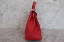 將圖片載入圖庫檢視器 HERMES/エルメス ケリー25 ヴォースイフト ルージュガランス □J刻印 ショルダーバッグ 700030221