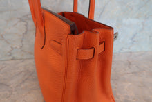Load image into Gallery viewer, HERMES BIRKIN 30 Clemence leather Orange □H Engraving Hand bag 700100094