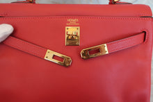 將圖片載入圖庫檢視器 HERMES/エルメス ケリー25 ヴォースイフト ルージュガランス □J刻印 ショルダーバッグ 700030221