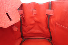 Load image into Gallery viewer, HERMES BIRKIN 30 Clemence leather Rouge casaque □R Engraving Hand bag 700090074