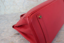 Load image into Gallery viewer, HERMES BIRKIN 35 Graine Couchevel leather Rouge vif □A Engraving Hand bag 700030154