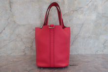 将图片加载到图库查看器,HERMES PICOTIN LOCK PM Clemence leather Rose extreme D刻印 Hand bag 700090108
