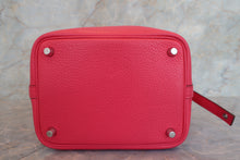 将图片加载到图库查看器,HERMES PICOTIN LOCK PM Clemence leather Rose extreme D刻印 Hand bag 700090108