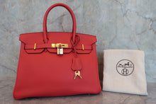 画像をギャラリービューアに読み込む, HERMES/エルメス バーキン30 トリヨンクレマンス ルージュピヴォワンヌ T刻印 ハンドバッグ 800060180