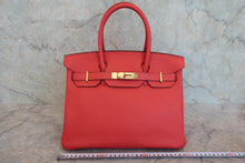 画像をギャラリービューアに読み込む, HERMES/エルメス バーキン30 トリヨンクレマンス ルージュピヴォワンヌ T刻印 ハンドバッグ 800060180