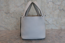 将图片加载到图库查看器,HERMES PICOTIN LOCK PM Clemence leather Blue pale U刻印 Hand bag 800030104