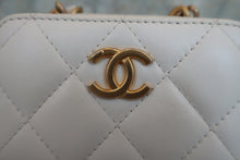Load image into Gallery viewer, CHANEL Cambom Mini chain wallet Lambskin White/Gold hadware Shoulder bag 700050166