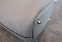将图片加载到图库查看器,HERMES PICOTIN LOCK PM Clemence leather Blue pale U刻印 Hand bag 800030104
