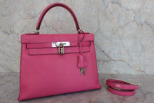 将图片加载到图库查看器,HERMES KELLY 28 Chevre myzore goatskim Fuschia pink □I刻印 Shoulder bag 800040160