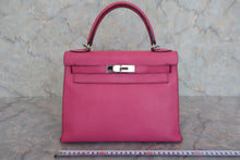 将图片加载到图库查看器,HERMES KELLY 28 Chevre myzore goatskim Fuschia pink □I刻印 Shoulder bag 800040160