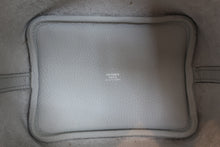 将图片加载到图库查看器,HERMES PICOTIN LOCK PM Clemence leather Blue pale U刻印 Hand bag 800030104