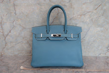 Load image into Gallery viewer, HERMES BIRKIN 30 Epsom leather Blue jean □K Engraving Hand bag 700080027