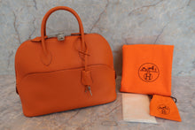 Load image into Gallery viewer, HERMES/BOLIDE 1923 Togo leather Orange Hand bag 700090061