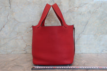 Load image into Gallery viewer, HERMES PICOTIN LOCK PM Clemence leather Rouge casaque A Engraving Hand bag 700100097