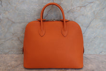 Load image into Gallery viewer, HERMES/BOLIDE 1923 Togo leather Orange Hand bag 700090061