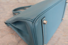 Load image into Gallery viewer, HERMES BIRKIN 30 Epsom leather Blue jean □K Engraving Hand bag 700080027