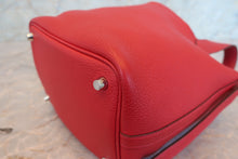 Load image into Gallery viewer, HERMES PICOTIN LOCK PM Clemence leather Rouge casaque A Engraving Hand bag 700100097
