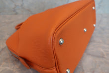 Load image into Gallery viewer, HERMES/BOLIDE 1923 Togo leather Orange Hand bag 700090061