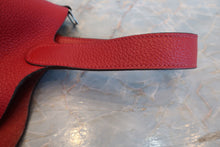 Load image into Gallery viewer, HERMES PICOTIN LOCK PM Clemence leather Rouge casaque A Engraving Hand bag 700100097
