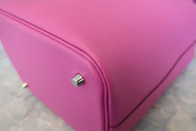 画像をギャラリービューアに読み込む, HERMES/エルメス ピコタンロックMMトレサージュ ヴォーエプソン マグノリア/ブルーサフィール/クレ D刻印 ハンドバッグ 800030153