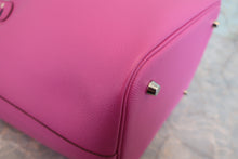 画像をギャラリービューアに読み込む, HERMES/エルメス ピコタンロックMMトレサージュ ヴォーエプソン マグノリア/ブルーサフィール/クレ D刻印 ハンドバッグ 800030153