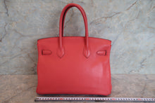 Load image into Gallery viewer, HERMES BIRKIN 30 Clemence leather Bougainvillier □N Engraving Hand bag 700090063