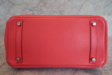 Load image into Gallery viewer, HERMES BIRKIN 30 Clemence leather Bougainvillier □N Engraving Hand bag 700090063