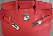 Load image into Gallery viewer, HERMES BIRKIN 30 Clemence leather Bougainvillier □N Engraving Hand bag 700090063