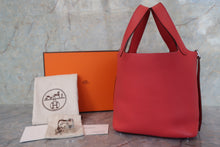 Load image into Gallery viewer, HERMES PICOTIN LOCK PM Clemence leather Bougainvillier □O Engraving Hand bag 700100135