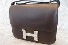 Load image into Gallery viewer, HERMES CONSTANCE3 MINI Swift leather Chocolat X Engraving Shoulder bag 700050285