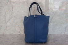 Load image into Gallery viewer, HERMES PICOTIN LOCK MM Clemence leather Blue Agate X Engraving Hand bag 700100091
