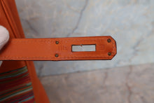 画像をギャラリービューアに読み込む, HERMES/エルメス バーキン35 ヴィブラート/ボックスカーフ オレンジ □H刻印 ハンドバッグ 700110160