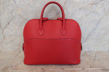 Load image into Gallery viewer, HERMES  BOLIDE 1923 Swift leather Rouge garance □I Engraving Hand bag 500020142
