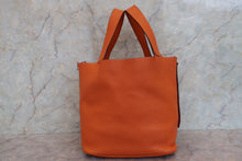 Load image into Gallery viewer, HERMES PICOTIN LOCK GM Clemence leather Orange □P Engraving Hand bag 700100098