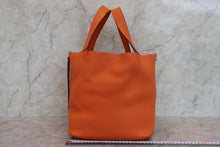 Load image into Gallery viewer, HERMES PICOTIN LOCK GM Clemence leather Orange □P Engraving Hand bag 700100098
