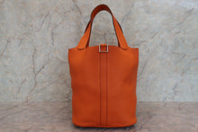 Load image into Gallery viewer, HERMES PICOTIN LOCK GM Clemence leather Orange □P Engraving Hand bag 700100098