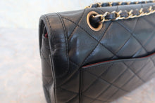 画像をギャラリービューアに読み込む, CHANEL/シャネル パリ限定マトラッセダブルフラップチェーンショルダーバッグ ラムスキン ブラック/ゴールド金具 ショルダーバッグ 800020040