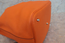 Load image into Gallery viewer, HERMES PICOTIN LOCK GM Clemence leather Orange □P Engraving Hand bag 700100098