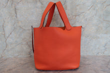 Load image into Gallery viewer, HERMES PICOTIN LOCK MM Clemence leather Feu Y Engraving Hand bag 700090059