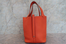 Load image into Gallery viewer, HERMES PICOTIN LOCK MM Clemence leather Feu Y Engraving Hand bag 700090059