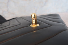 画像をギャラリービューアに読み込む, CHANEL/シャネル Vステッチショルダーバッグ ラムスキン ブラック/ゴールド金具 ショルダーバッグ 700100118